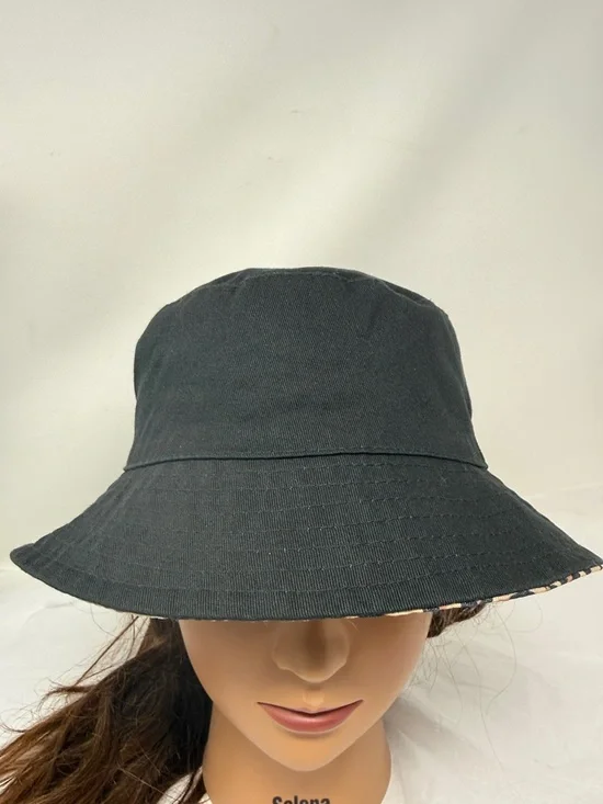 Leopard Print Reversible Bucket Hat Beige Black - Picture 3 of 5